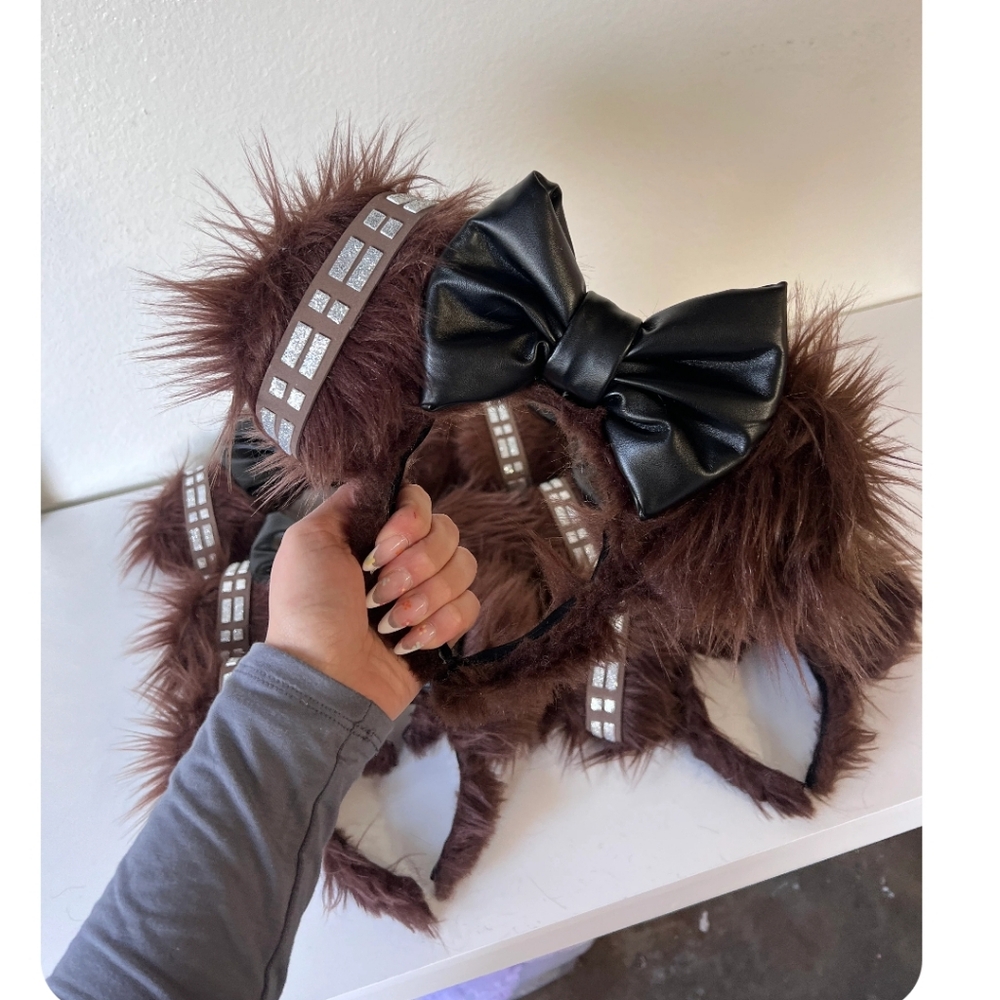Brown and Tan Hair Bow with Elegant Design